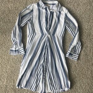 Sim & Sam linen button down nautical dress